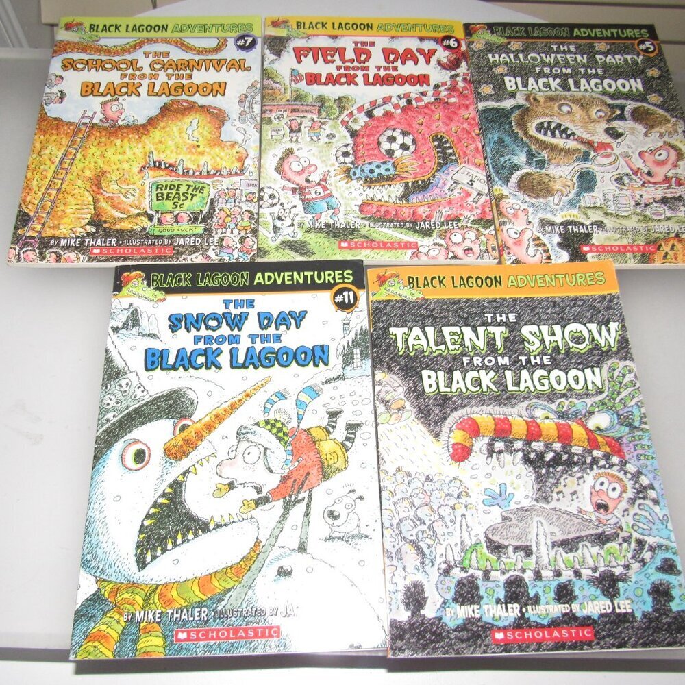 Mike Thaler BLACK LAGOON ADVENTURES Chapter Book Lot (5) Scholastic (3rd Grade)